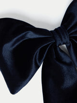 Velvet Hair Bow | Dark Navy