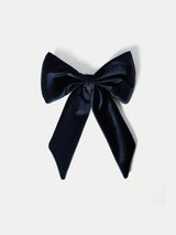 Velvet Hair Bow | Dark Navy