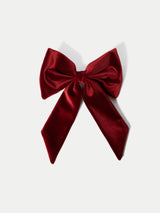 Velvet Hair Bow | Burgundy