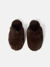 Faux Fur Slipper | Chocolate