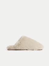 Faux Fur Slipper | Cream