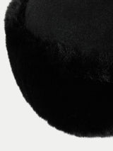 Faux Fur Pillbox Hat | Black