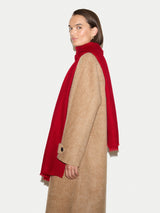 Wool Silk Pashmina | Red
