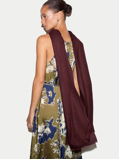 Wool Silk Pashmina | Burgundy