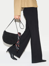 Geo Foulard Silk Square Scarf | Black
