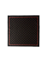 Geo Foulard Silk Square Scarf | Black
