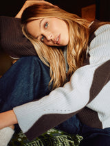 Argyle Diamond Jumper | Brown