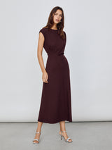 Ruched Seam Jersey Dress | Purple