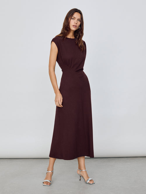 Ruched Seam Jersey Dress | Purple