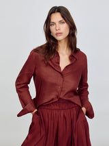 Linen Shirt | Red