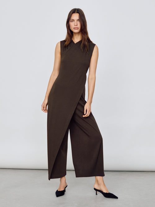 Pima Cotton Jumpsuit | Brown