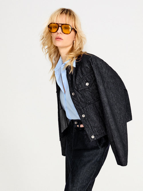 Denim Overstitch Jacket | Indigo