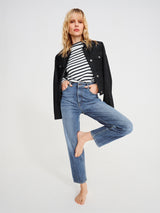 Carter Straight Leg Jean | Mid Blue