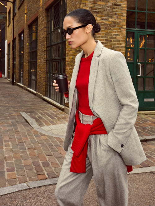 Cove Wool Melange Blazer | Brown