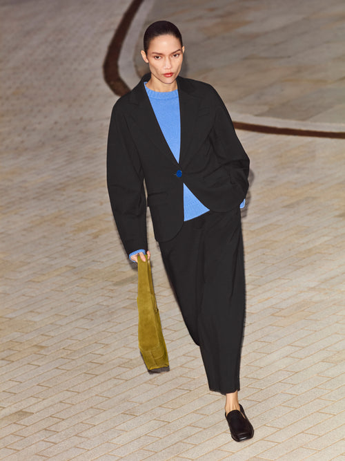 Ponte Jersey Sculpted Blazer | Black