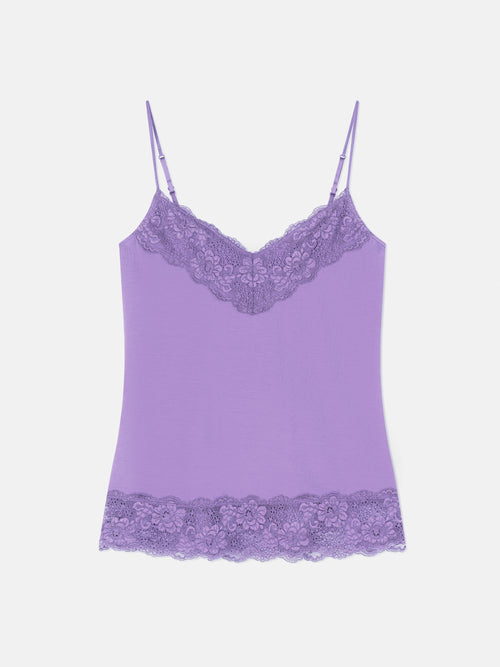 Modal Lace Vest | Lilac