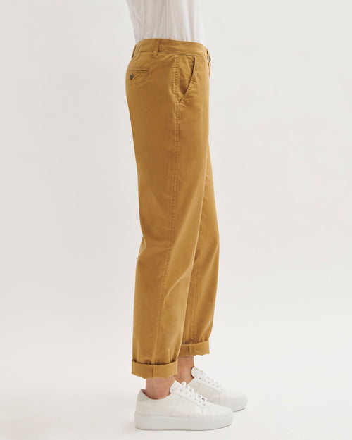 Slim Leg Cotton Chino Trouser | Bronze