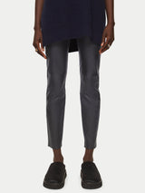 Stretch Leather Legging | Black