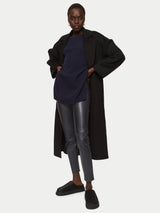 Stretch Leather Legging | Black