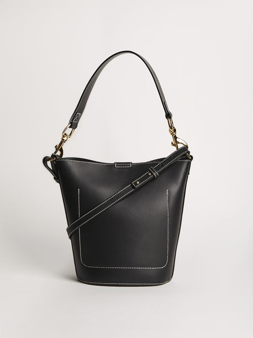Kenton Bucket Bag Veg Leather | Black