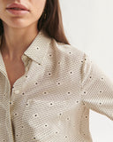 Diamond Geo Silk Shirt | Ivory
