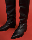 Marlo Western Boot Leather | Black