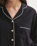 Cotton Herringbone Pyjama | Dark Navy