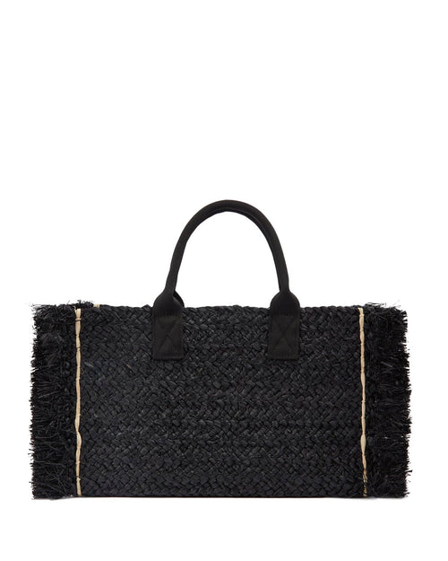 Holkham Straw Shopper Bag | Black