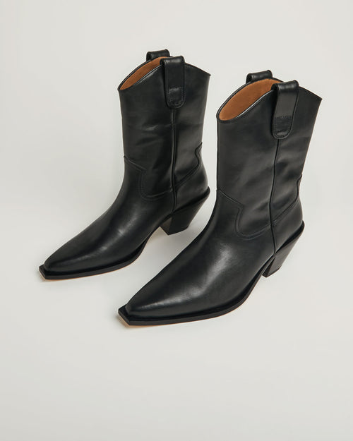 Woods Leather Western Boot | Black