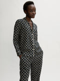 Chain Print Pyjama Modal | Navy
