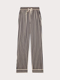 Stripe Satin Pyjamas | Monochrome