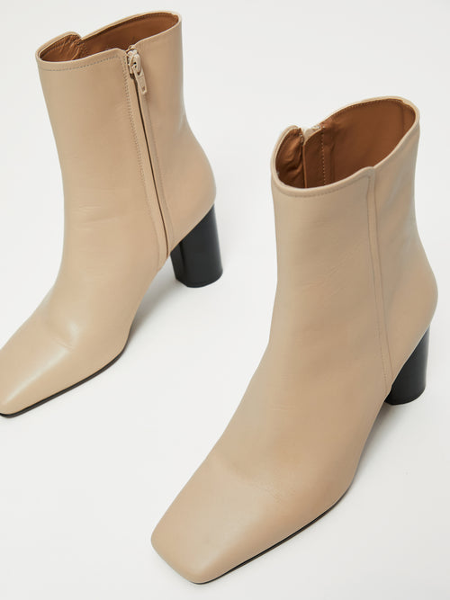 Pimlico Leather Heel Boot | Fawn