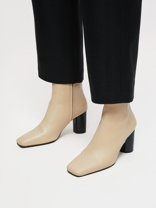 Pimlico Leather Heel Boot | Fawn