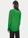 Deep Cuff Silk Long Sleeve Shirt | Green
