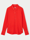 Silk Stitched Shirt | Red