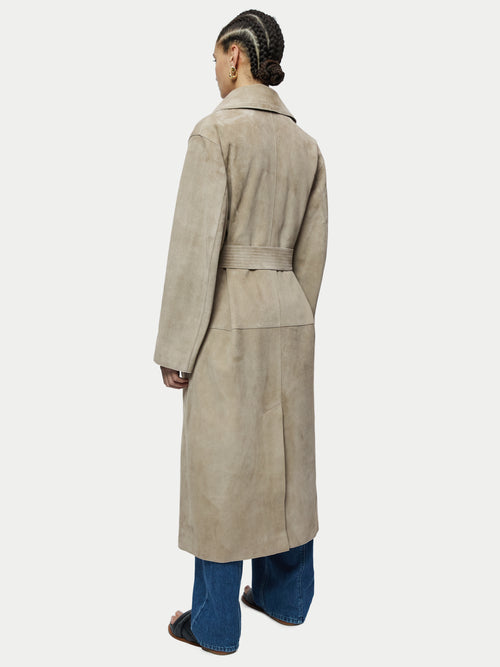 Valor Suede Trench | Grey