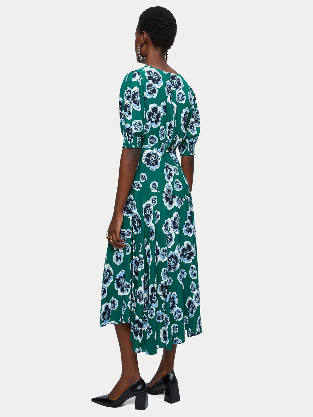 Collage Floral Tea Dress | Green – Jigsaw