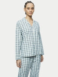 Cotton Gingham Pyjama | Blue