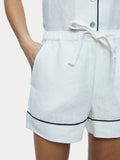 Linen Short Pyjama | White
