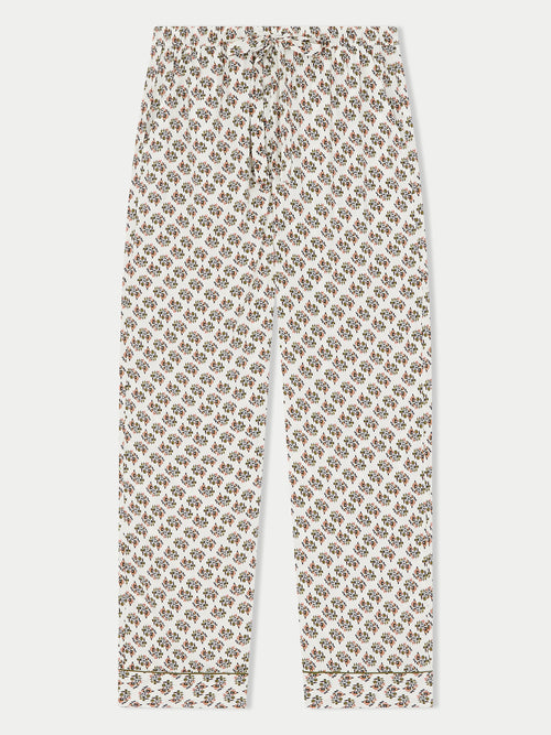 Abstract Posy Modal Pyjama | Cream