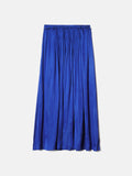 Recycled Satin Drape Skirt | Electric Blue