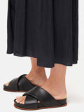Recycled Satin Drape Skirt | Grey