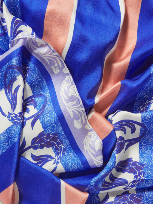 Santorini Silk Scarf | Blue