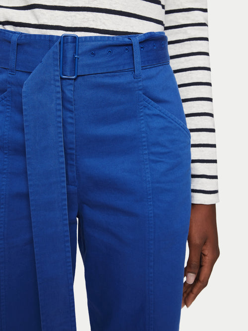 Cotton Hemp Hatton Trouser | Blue