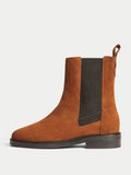 Arman Suede Flat Boot | Tobacco