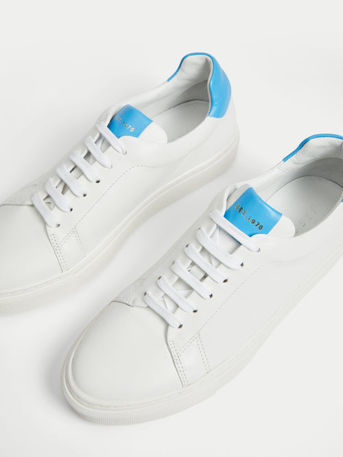 Miah Leather Trainer | Electric Blue