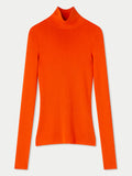 Tate Silk Cotton Polo Jumper | Orange