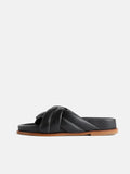 Nikita Padded Leather Sandal | Black