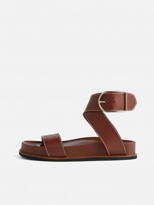 Crowle Leather Footbed Sandal | Tan – Jigsaw