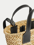 Mini Chiltern Straw Bag | Black